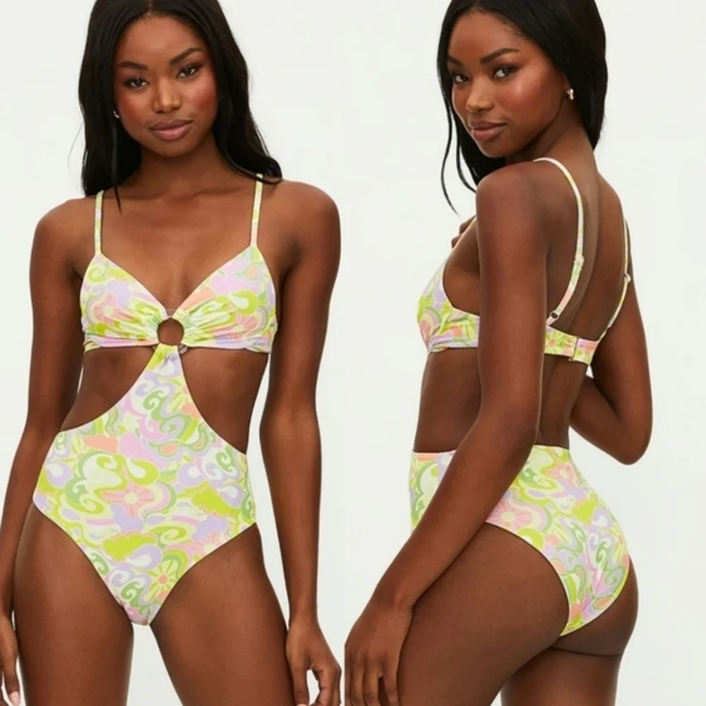 New!Beach Riot Kirsten  One‎ Piece Cut-out Swimsuit